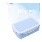 1400ml Microwavable Recipiente de armazenamento de alimentos da lancheira japonesa Bento com pauzinhos de colheres para crianças Lancheiras (Azul) - HTTN