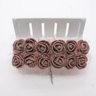 144 Mini Rosas De Eva Rosinha Artificial com 12 Buquês - La Belle