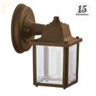 15 Luminaria Arandela Medieval E27 Marrom Rustico Alz18 - Acende a Luz