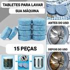 15 Pastilhas Para Limpeza de Cesto Tambor Lavadora de Roupas