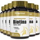 15 Potes Biotina 150% Cabelos Unhas Firmeza & Crescimento 60 Cápsulas Fitoprime