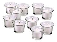 15 X Velas Votivas Rechauds Copo Porta Velas Vidro - 7Hrs - Decorarmais