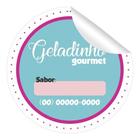 1500 Rótulos Adesivos Geladinho, Sacolé, Dindin 3x3cm