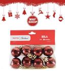 16 Bola Para Arvore De Natal 3cm Prata Dourado Vermelho Rose