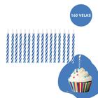 160 Velas Aniversario Espiral Mini Palito Bento Cake - 10 cartelas - Silver Plastic