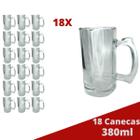 18 Caneca Vidro Grosso Congelável Cerveja e Chopp 380ML - PRATICASA