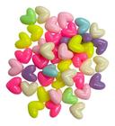 180 Miçanga Coração Entremeio Passante Coraçãozinho Colorido - Adb