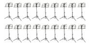 18x Estante Partitura Suporte Dobravel Pedestal + Bag