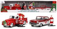 1941 Ford Pickup e 1957 Chevrolet Bel Air c/ Papai e Mamãe Noel - 1/32 - Jada