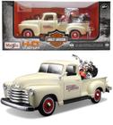 1950 Chevrolet 3100 Pickup + 2001 FLSTS Heritage Springer - Harley Davidson HD Custom - 1/24 - Maisto