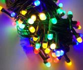 19521 Pisca Pisca De Natal Cordão 100 Leds 8 funçãos 8 Metros Coloridos 127V - Global