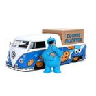 1963 - vw kombi - vila sesamo - cookie monster - 1/24 - Jada Toys