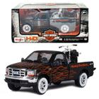 1999 Ford F-350 Super Duty Pickup + 2002 FXSTB Night Train - Harley Davidson HD Custom - 1/24 - Maisto