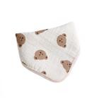 1PC Gaze de algodão Baby Triangle Scarf Bib, Towel Snap Design, - Wokex