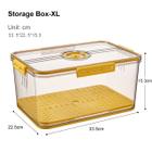 1PC Yellow Plastic Fridge Storage Fridge Fridge Organizer Containers For Vegetable Fruit Fruit Food Content Fridge Kitchen Storage Container Garrafas, Frascos & Caixas