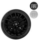 1X Calota Fiat Mobi Argo Cronos Aro 14 Preto Com Logo 295Cb