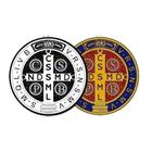 2 Adesivos Medalha de São Bento Branco Preto e Tradicional 6cm