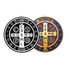 2 Adesivos Medalha de São Bento Preta e Crux Colorida 10cm - Adesivo Auto