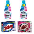 2 Amaciantes downy 500ml + 2 Caixas sabão em pó Tixan Ypê 800g cada