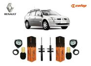 2 Amortecedor Kit Coxim Dianteiro Megane Grand Tour 2007