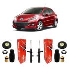 2 Amortecedor + Kit Coxim Dianteiro Peugeot 207 2013 2014 15