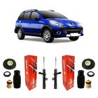 2 Amortecedor Kit Coxim Dianteiro Peugeot 207 Sw 2009 À 2013