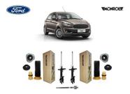 2 Amortecedor + Kit Dianteiro Braço Axial Ford New Ka 2015 2016 2017