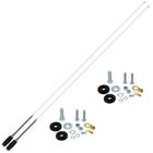 2 Antena Móvel Px 1,40m Inox Mini Maria Mole Alongador 15cm Parafusos Fixação