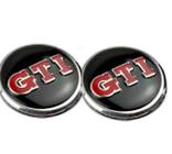 2 Aplique Emblema Adesivo Gol E Golf Gti 14Mm Chave Aluminio - Stickkar