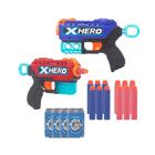 Kit Lança Dardos 3 Arminhas Brinquedo + Algemas + Alvos Lançador  Metralhadora Infantil Pistola Divertido Nerf