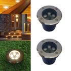 2 Balizadores Led SMD 5W Bivolt Blindado Vedado De Embutir Em Piso Chão Escada Com Luz Branco Quente Ou Branco Frio - CBC