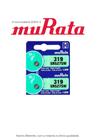 2 Baterias Murata 319 SR527SW 1.55V Célula de Botão de Relógio de Óxido de Prata - Sony Murata