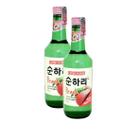 2 bebida coreana soju chum churum peach pêssego 360ml lotte