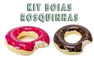 2 Boias de Donuts Forma Redonda Apoio Piscina Calor Feliz