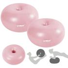 2 Bolas Pilates Exercicios Fisioterapia Yoga Donut Rosa  Liveup Sports 