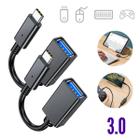 2 Cabo OTG Tipo-C Pendrive USB 3.0 Fêmea Celular Smartphone