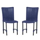 2 Cadeiras Corda Náutica Cannes em Alumínio com Pintura Eletrostática para Cozinha Jantar Edícula - Trama Original