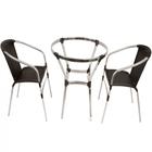 2 Cadeiras e Mesa Floripa em Alumínio, Área externa, lazer, jardim, churrasqueira Original