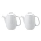 2 Cafeteiras De Porcelana Cilíndricas 370ml Branca Schmidt - Porcelana Schmidt