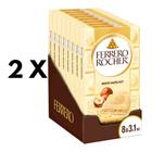 2 Caixas Da Barra De Chocolate FERRERO ROCHER 90g C/ 8un Cada