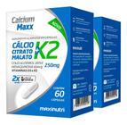 2 Calcio Citrato Malato + Vitaminas K2 D3 Com 60 Cápsulas - Maxinutri