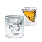 2 Caneca Copo Duplo Caveira Whisk Café Tequila 2 Uni 150 Ml - Haukraft