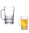 2 Caneca De Chopp de Vidro com Alça Copo 360ml Cerveja Bares - Hauskraft