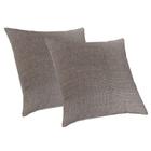 2 Capas Almofada Luxo 50X50 Suede Premium Com Ziper Nude