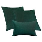 2 Capas Almofadas Decorativa Ziper Invisivel 50x50cm e 1 Capa Retangular 50x30cm Verde - Love4home