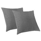 2 Capas de Almofada 50x50cm Suede Luxo Premium Ziper Invisivel Resistente Cinza Claro - Love4home