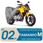 2 capas para cobrir moto impermeável proteção uv m