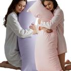 2 Capas Xuxão Fronha Travesseiro de Corpo Algodão com Zíper