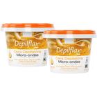 2 Cera Depilatoria De Micro-Ondas Natural Mel 200G Depilflax