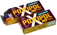 2 colas / Soldas Pástica Epóxi Bicomp Poxipol Transparente 21gr/14ml